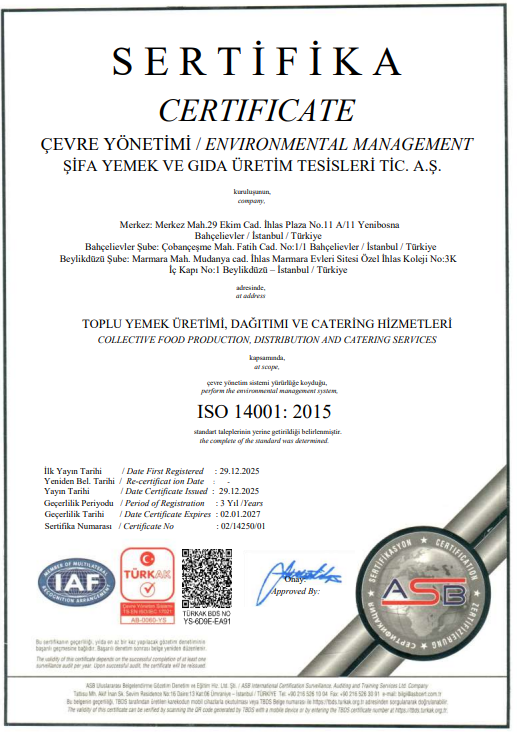 ISO 14001:2015 Çevre Yönetim Sistemi