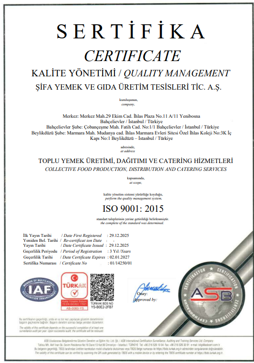 ISO 9001:2015 Kalite Yönetim Sistemi